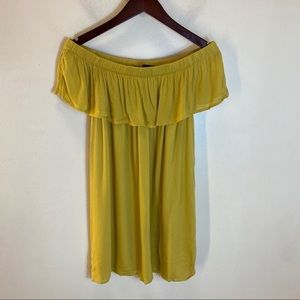 NWT F21 Chartreuse Strapless Dress